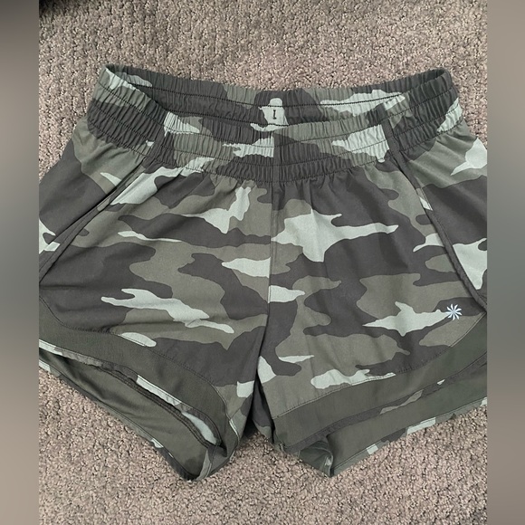 Athleta Pants - Athleta Gray Camo Print Athletic Shorts